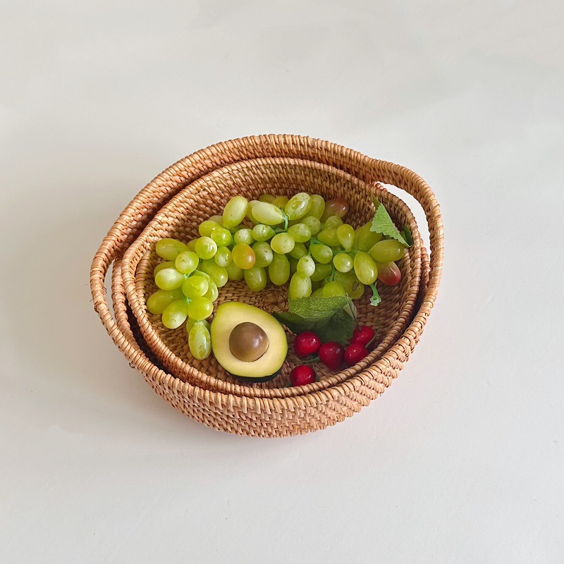 Food Snacks With Fiber - Vietnam rotan fruitplateau brood snack opbergdoos