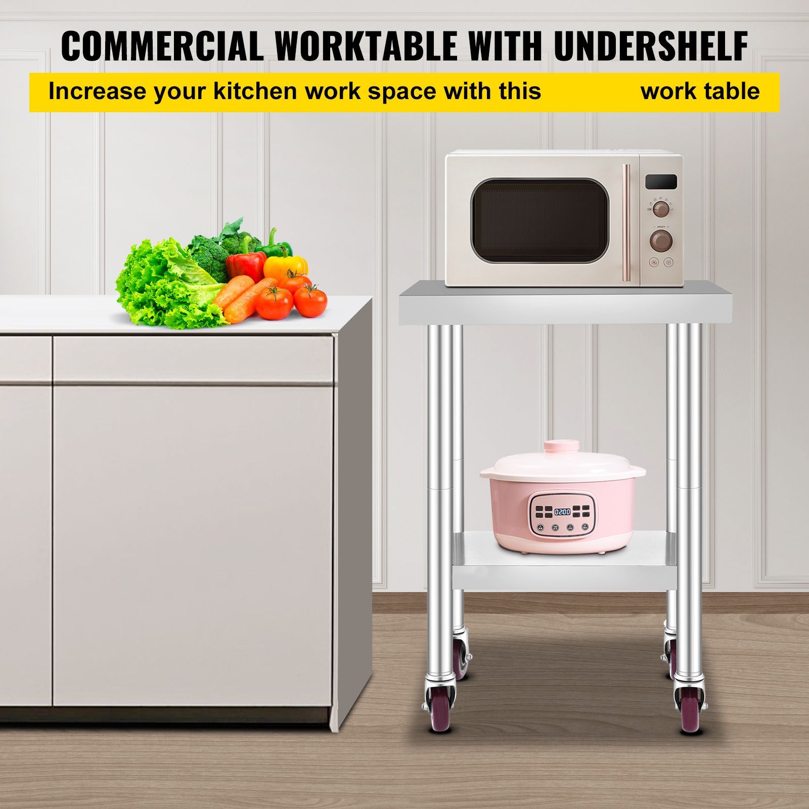 RVS werktafel 24 x 18 x 34 inc - Foods X recensie en prijs