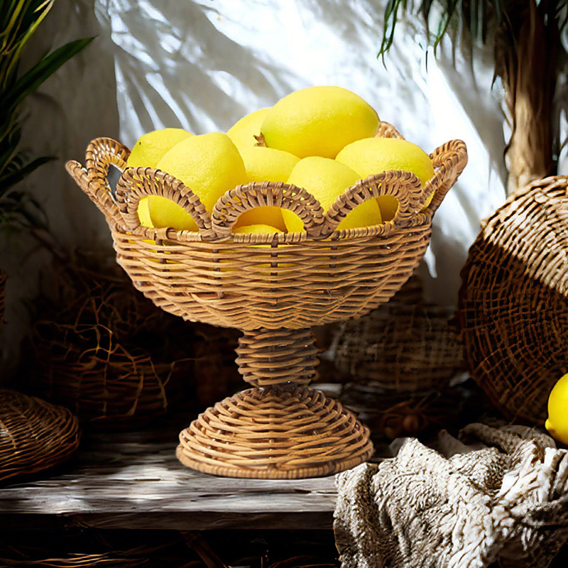 Rotan voetstuk fruitschaal Hig - Food Snacks With Fiber recensie en prijs